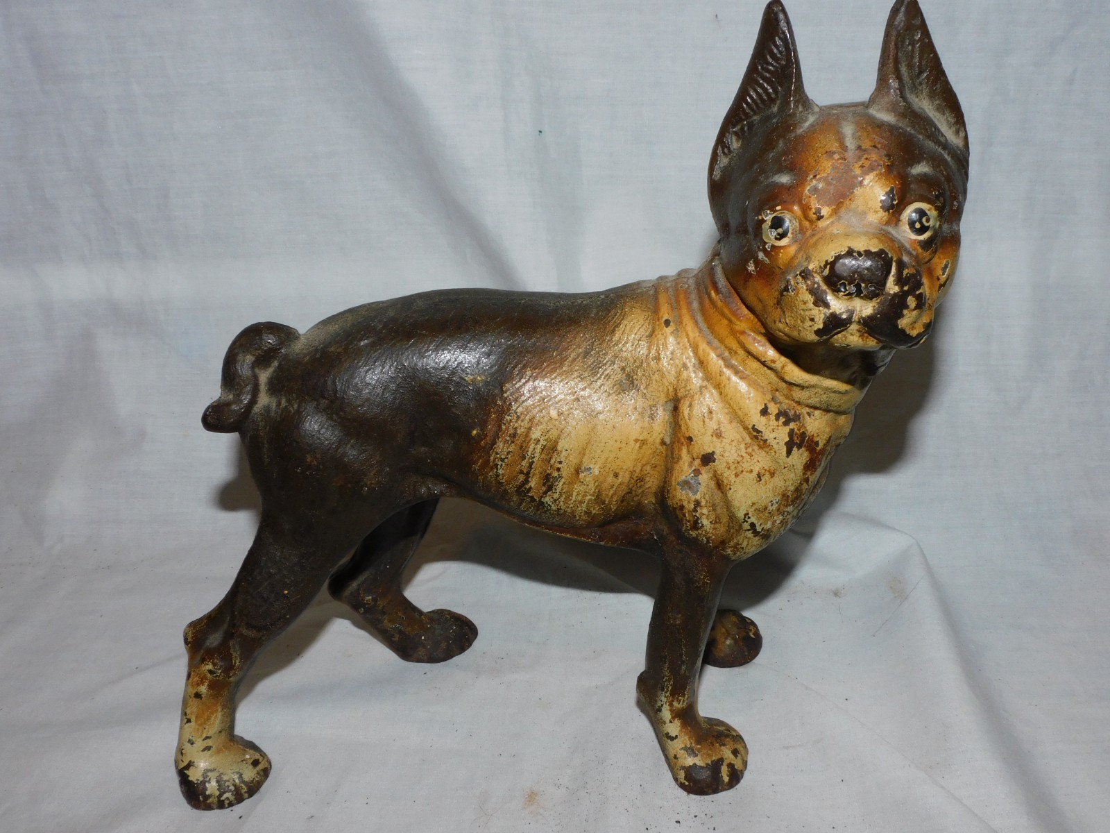 Antique Hubley Boston Terrier CAST IRON DOG DOORSTOP