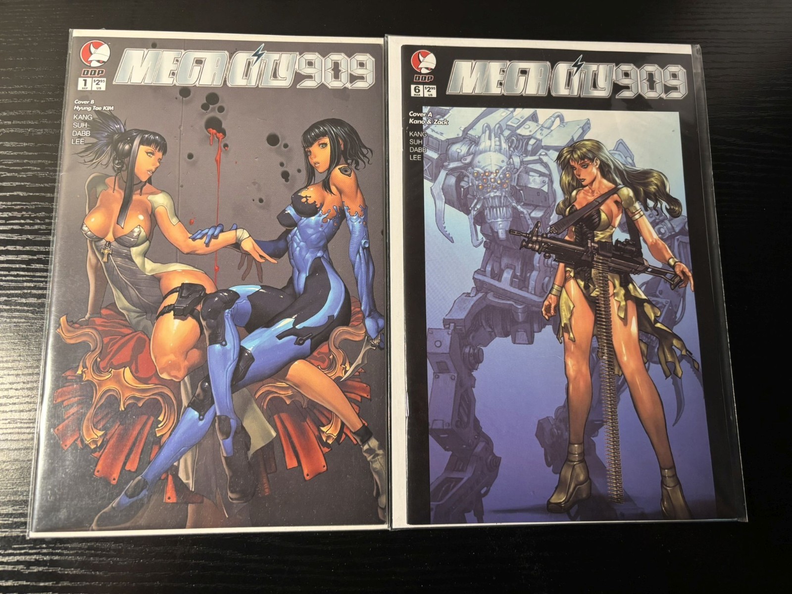 Megacity 909 #1 (cover B) & #6 (cover A)