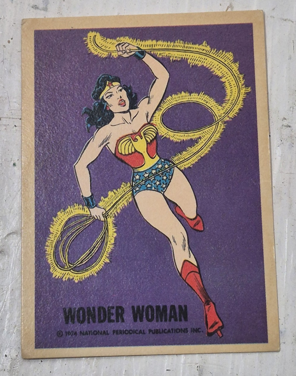 1974 Wonder Bread Wonder Woman Comics Trading Card National Periodical Vintage