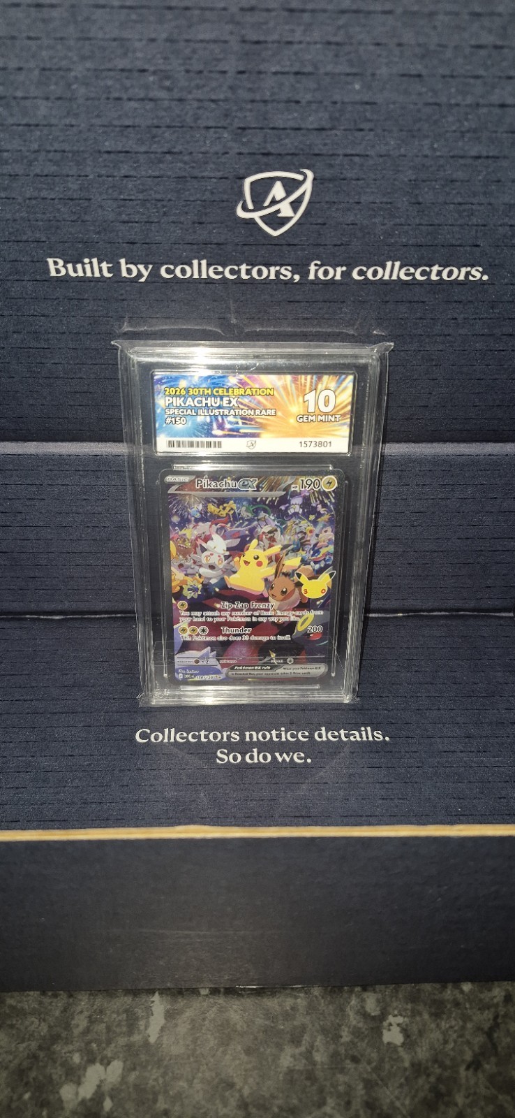 Pokémon 30th Celebrations Pikachu EX SIR 150/128 - ACE 10 PERFECT SUBGRADES