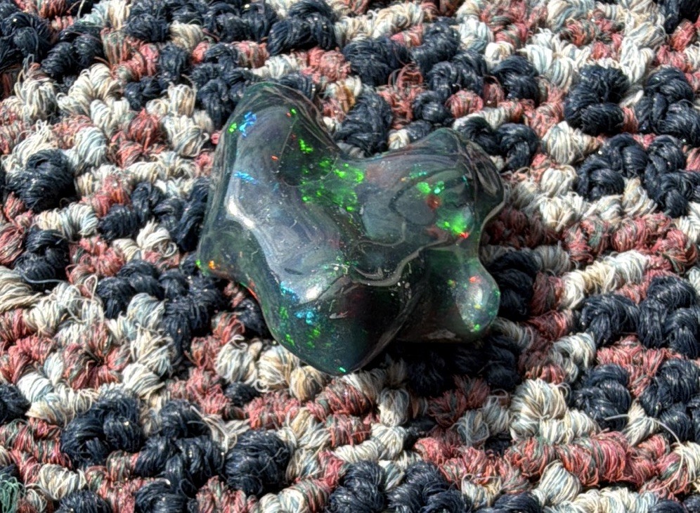 Stunning, Color Bomb, Polished, Ethiopian Black Opal