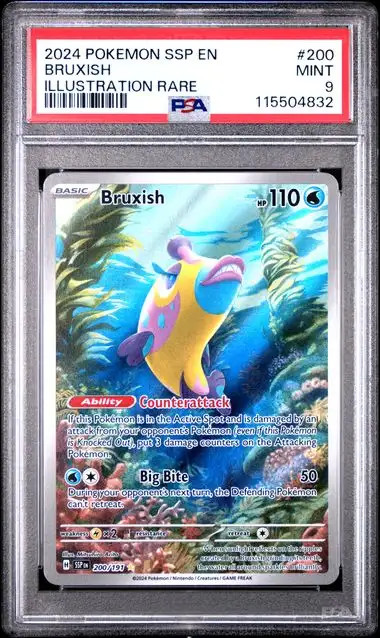 Pokemon Surging Sparks #200 Bruxish PSA 9