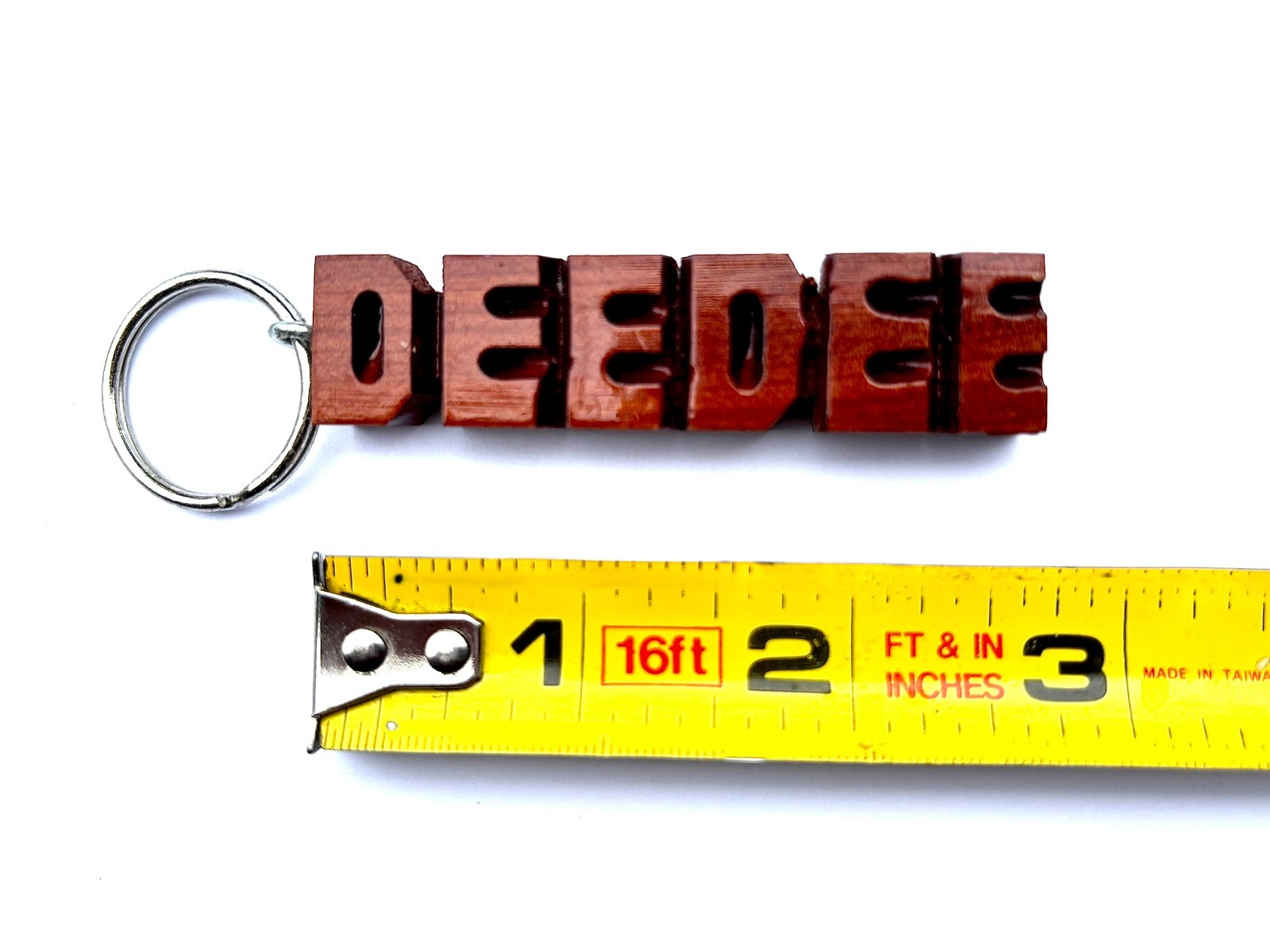 Vintage 70’s Dead stock Wooden Name Keychain