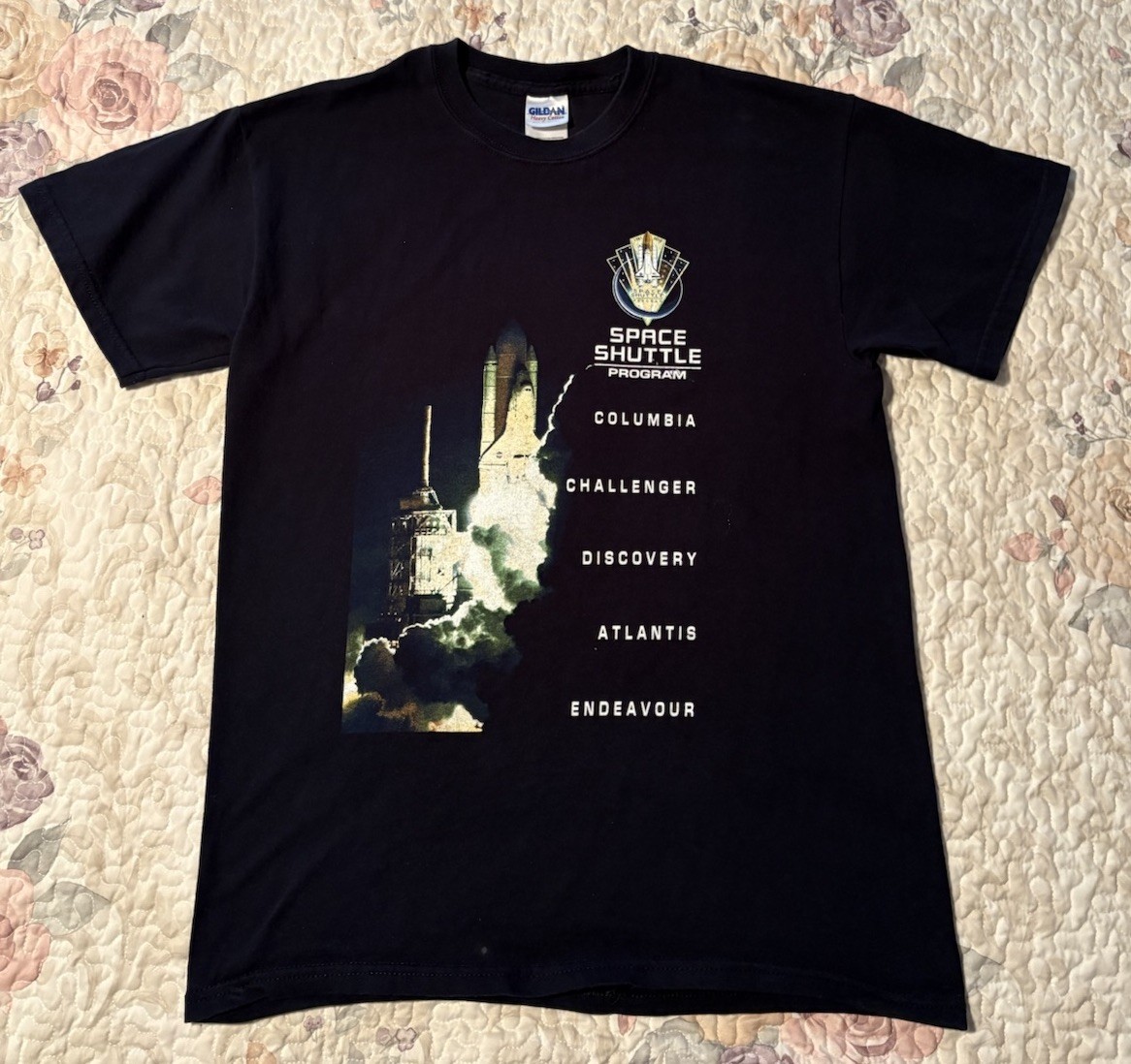 NASA Space Shuttle Program Commemorative Employee Tee Shirt Med STS-1 To STS-134