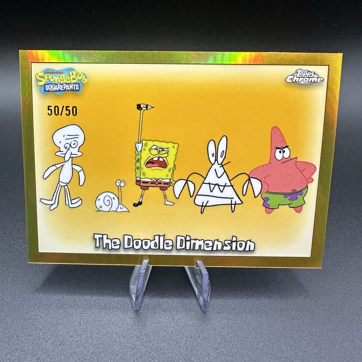 2025 Topps Chrome SpongeBob 25th Anniversary The Doodle Dimension #163 /50