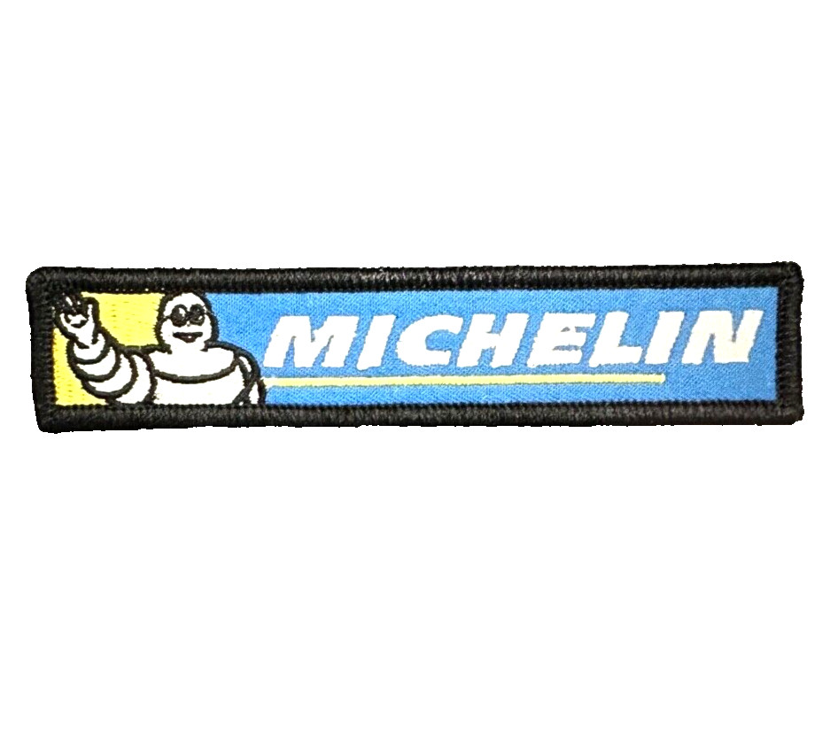 FABULOUS VINTAGE STYLE MICHELIN TIRES FORMULA ONE EMBROIDERED IRON-ON PATCH...