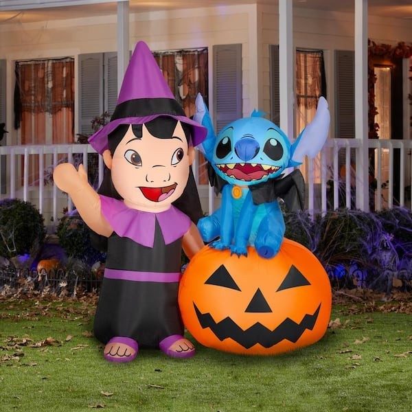 Disney 6 FT Lilo & Stitch on Pumpkin Halloween Airblown Inflatable G-552830