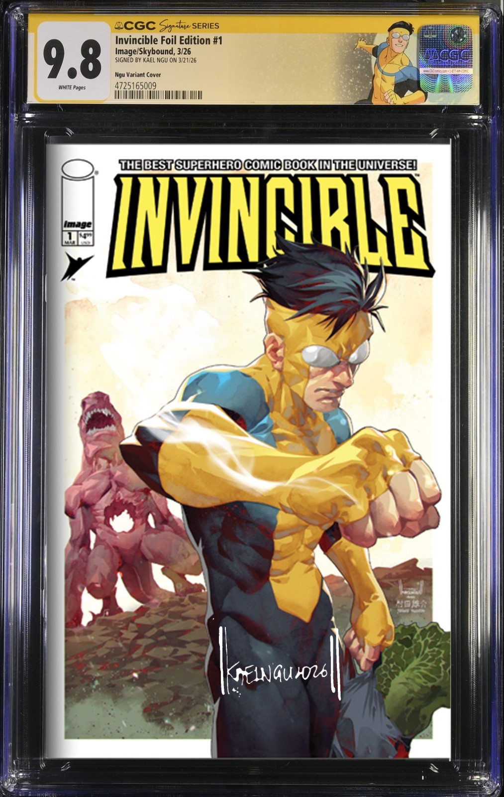 INVINCIBLE #1 (2026) / Megacon Exclusive / CGC SS 9.8 / Signed by KAEL NGU