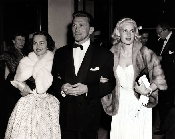 1953 Olivia De Havilland Kirk Douglas and Roxanne in Cannes OLD PHOTO