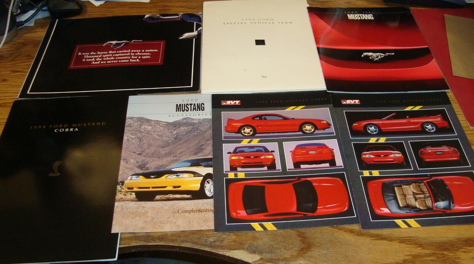 Original 1994 Ford Mustang & Cobra Sales Brochure 51 Piece Lot 94