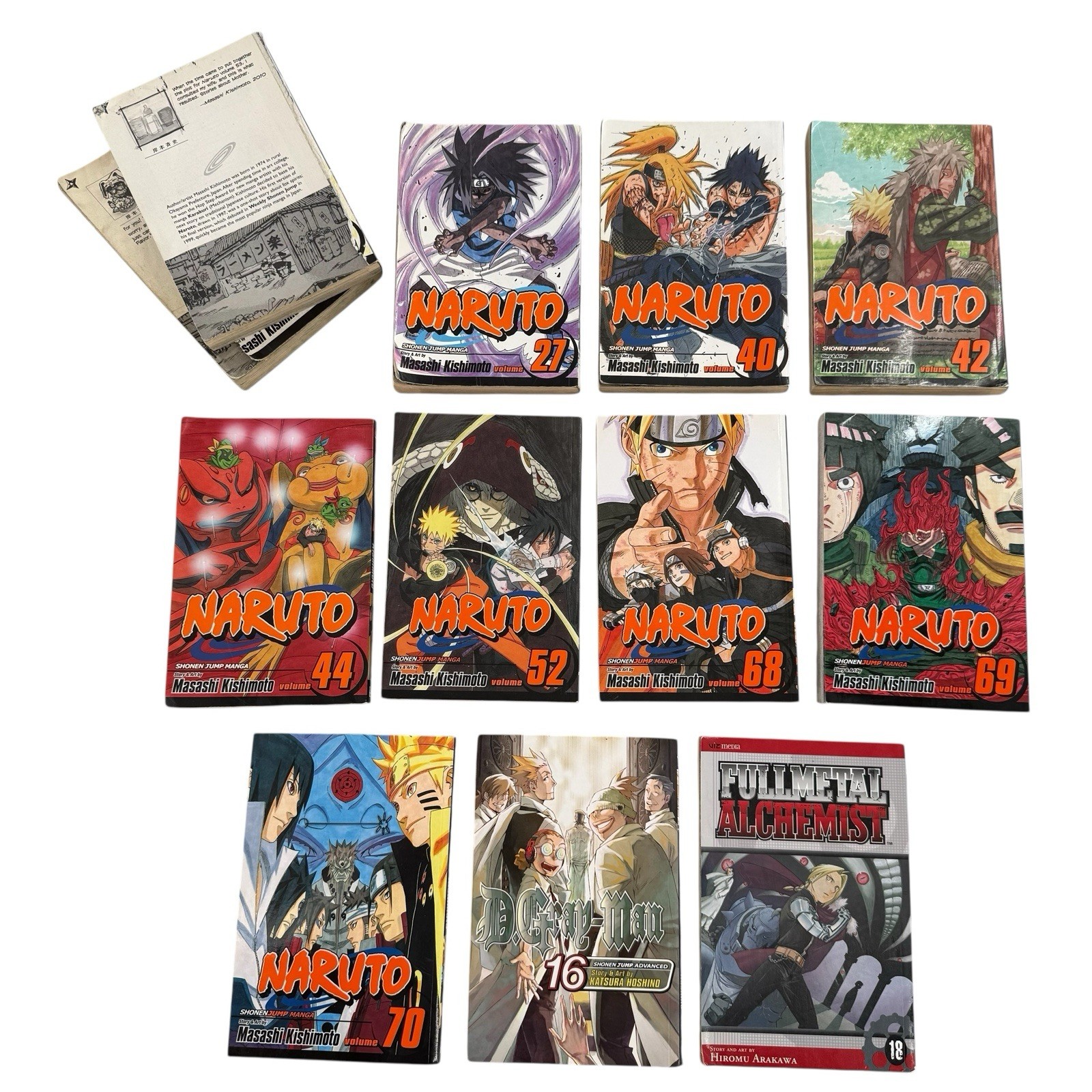 Naruto Manga English Mixed Lot of 10 Books Shonen Jump Masashi Kishimoto + Two