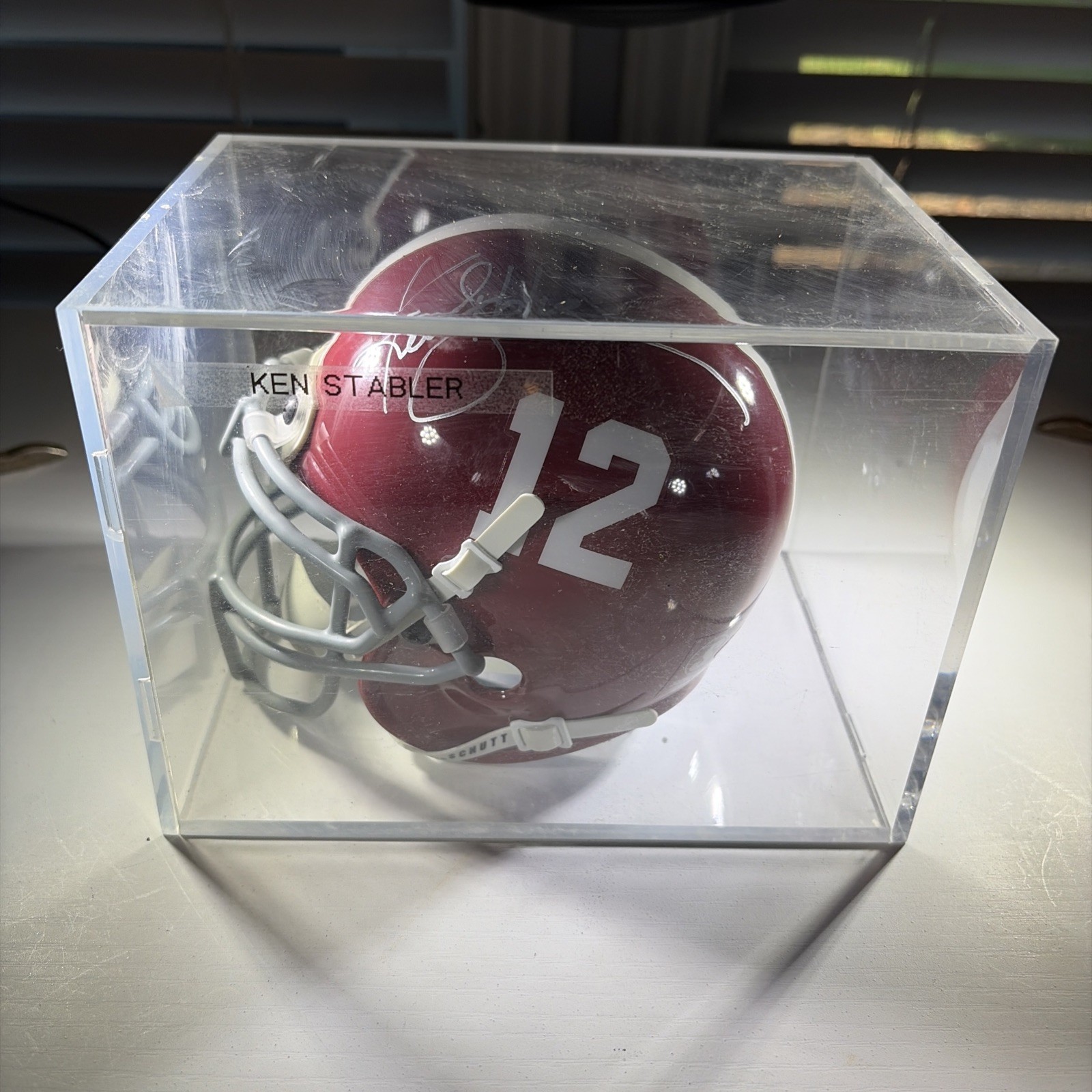 Rare Ken Stabler Autographed Alabama Crimson Tide Mini Helmet Tristar Authentic 