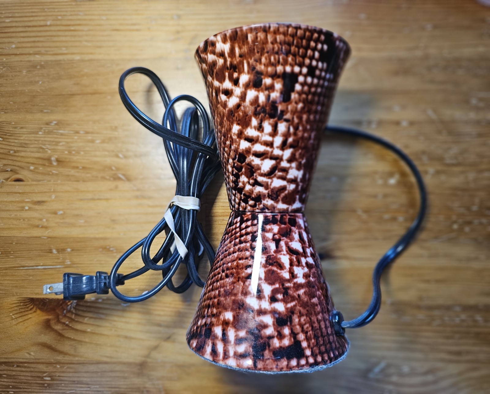 Vintage 90's Lava Lite Safari Series Snake Skin Snakeskin Chocolate Base Only
