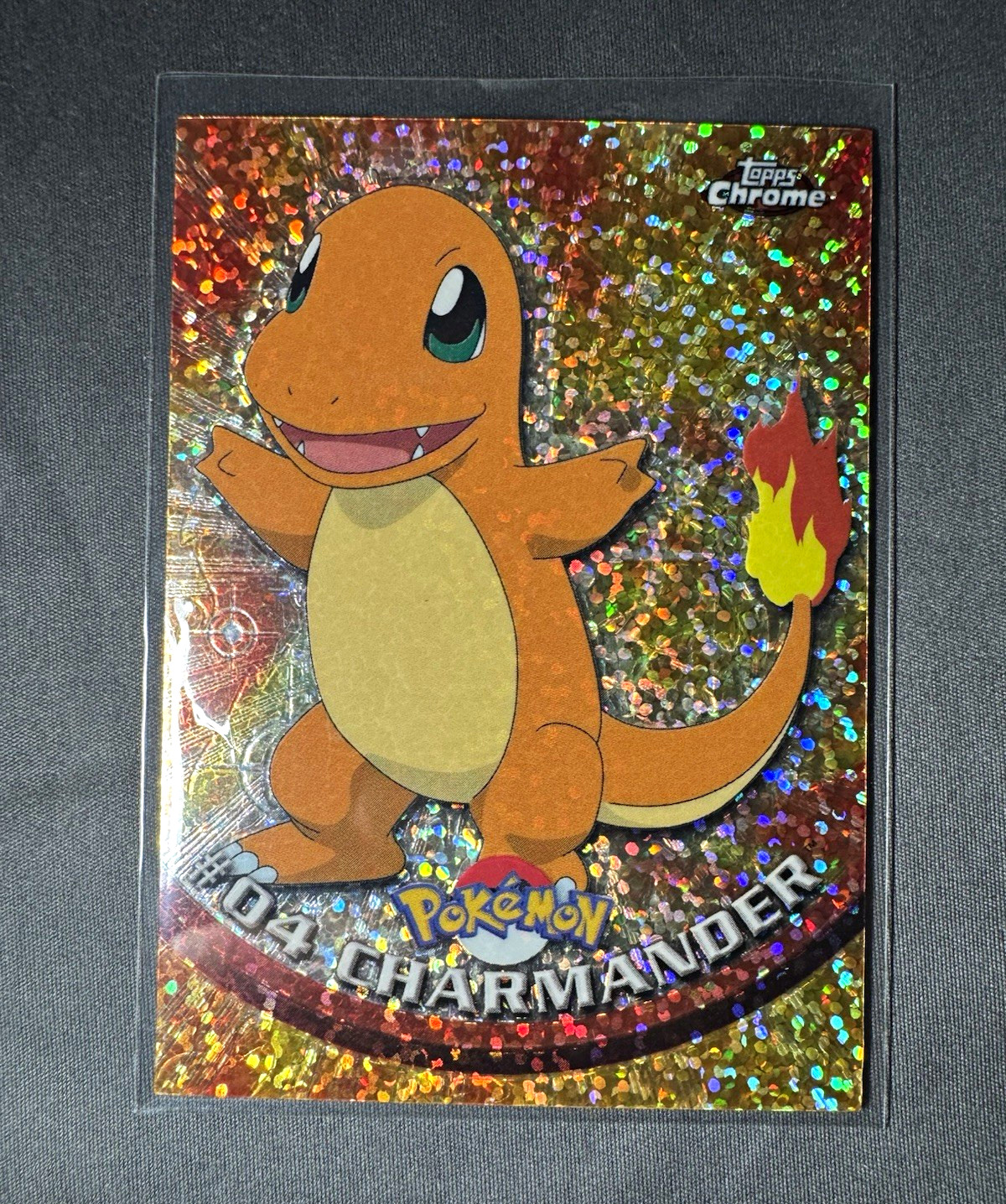 2000 Topps Chrome TV Animation Edition Pokémon #04 Charmander Sparkle Near Mint
