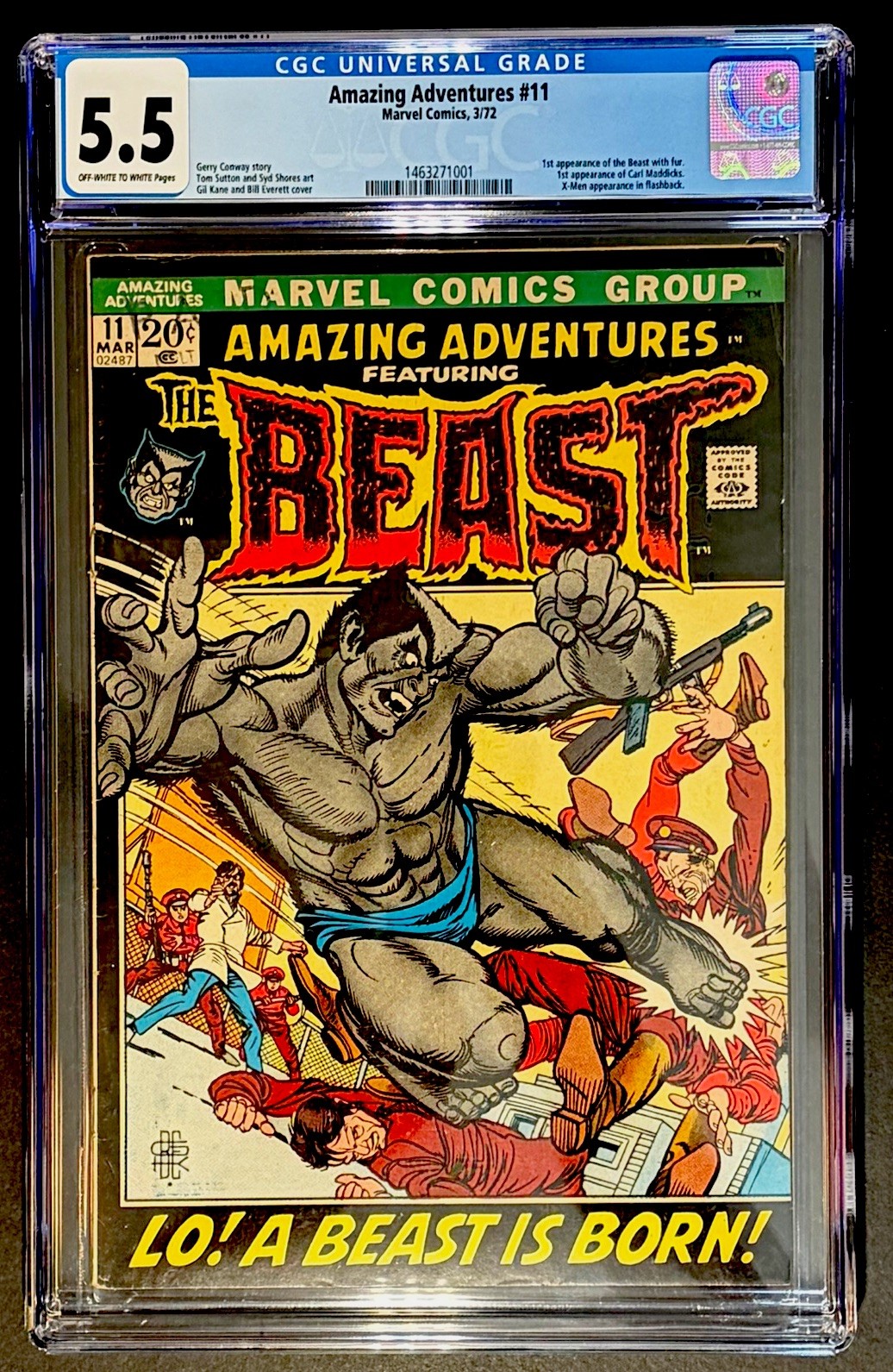 Amazing Adventures #11 1972 Marvel Comics CGC 5.5 FN- OW-W Key 1st Furry Beast