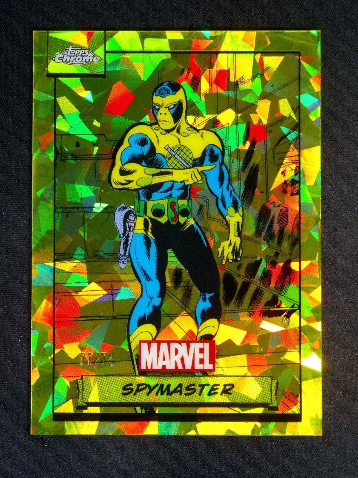 2024 Topps Chrome Marvel #148 Spymaster Doom Spider Gambit YELLOW SAPPHIRE /75