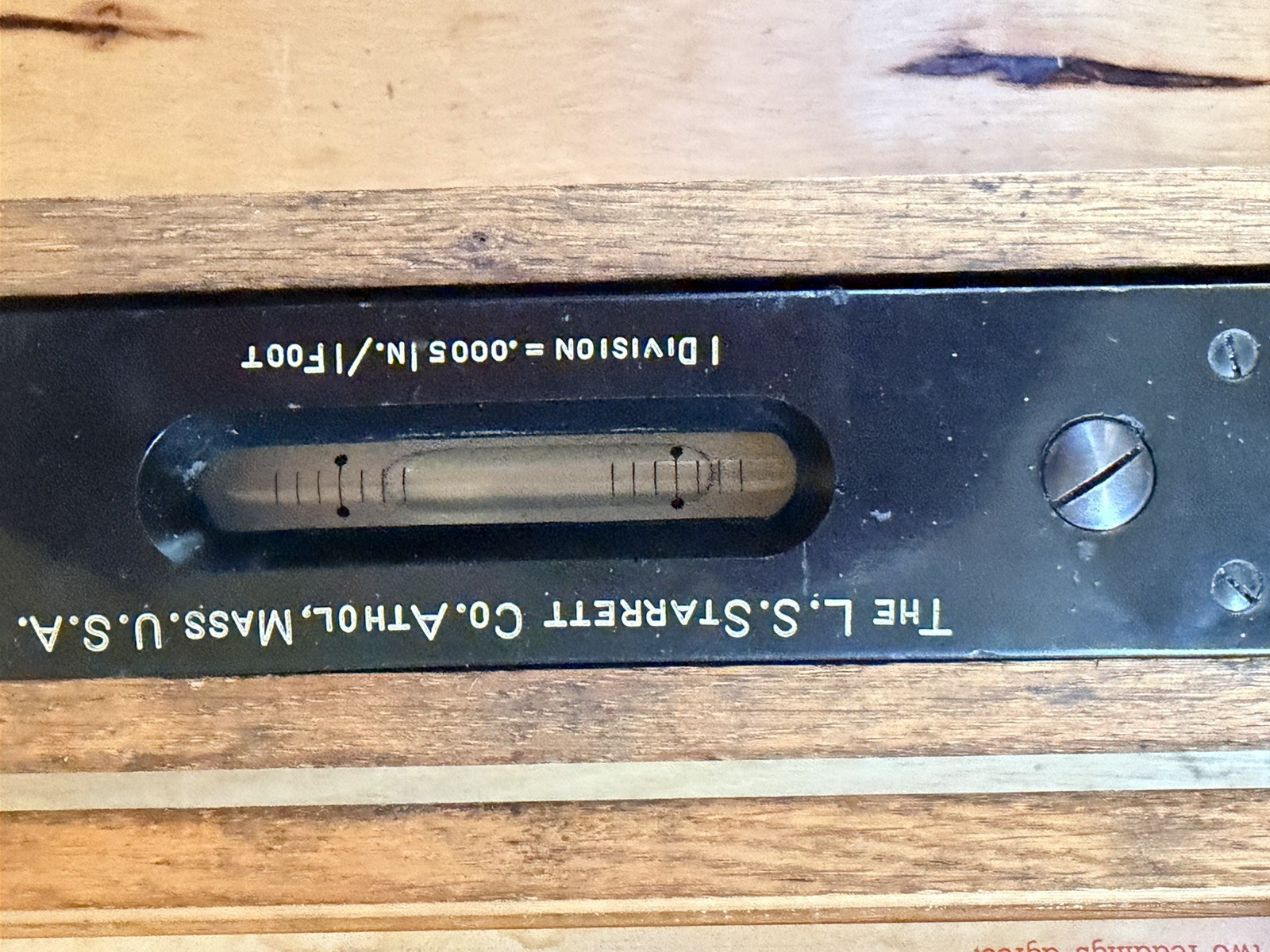 Exceptional Vintage Starrett No.199 Master Precision Level In original wood case Exceptional Vintage Starrett No.199 Master Precision Level In original wood case