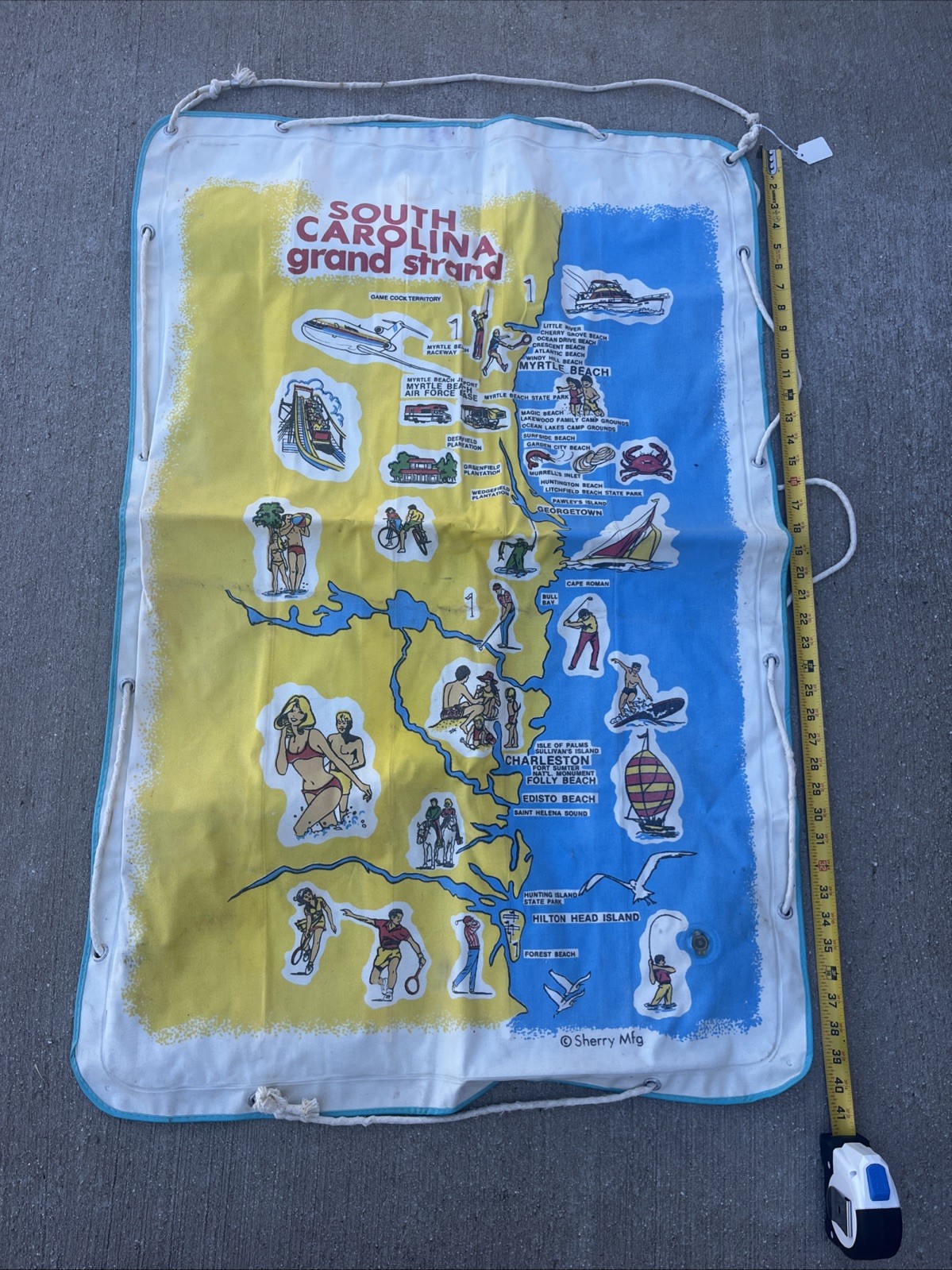 Sherry MFG Vintage Raft South Carolina Coast Graphics 60’s - 70’s