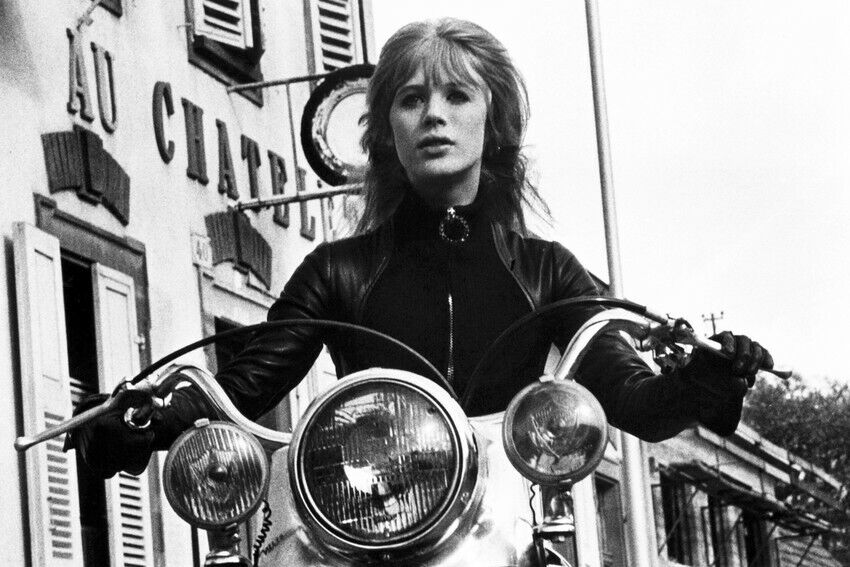 Girl On A Motorcycle Large Poster Marianne Faithfull In Leather Motorbike