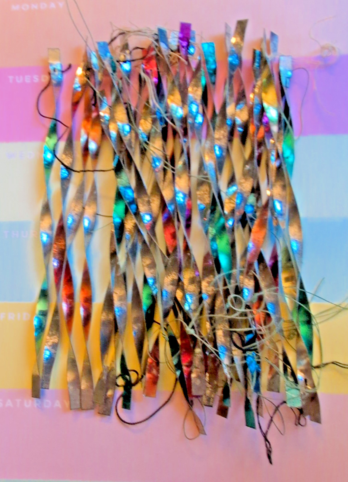 30 Vintage Lot Christmas Jeweled Icicle Ornaments Diamond Ray Twisted Metal MCM