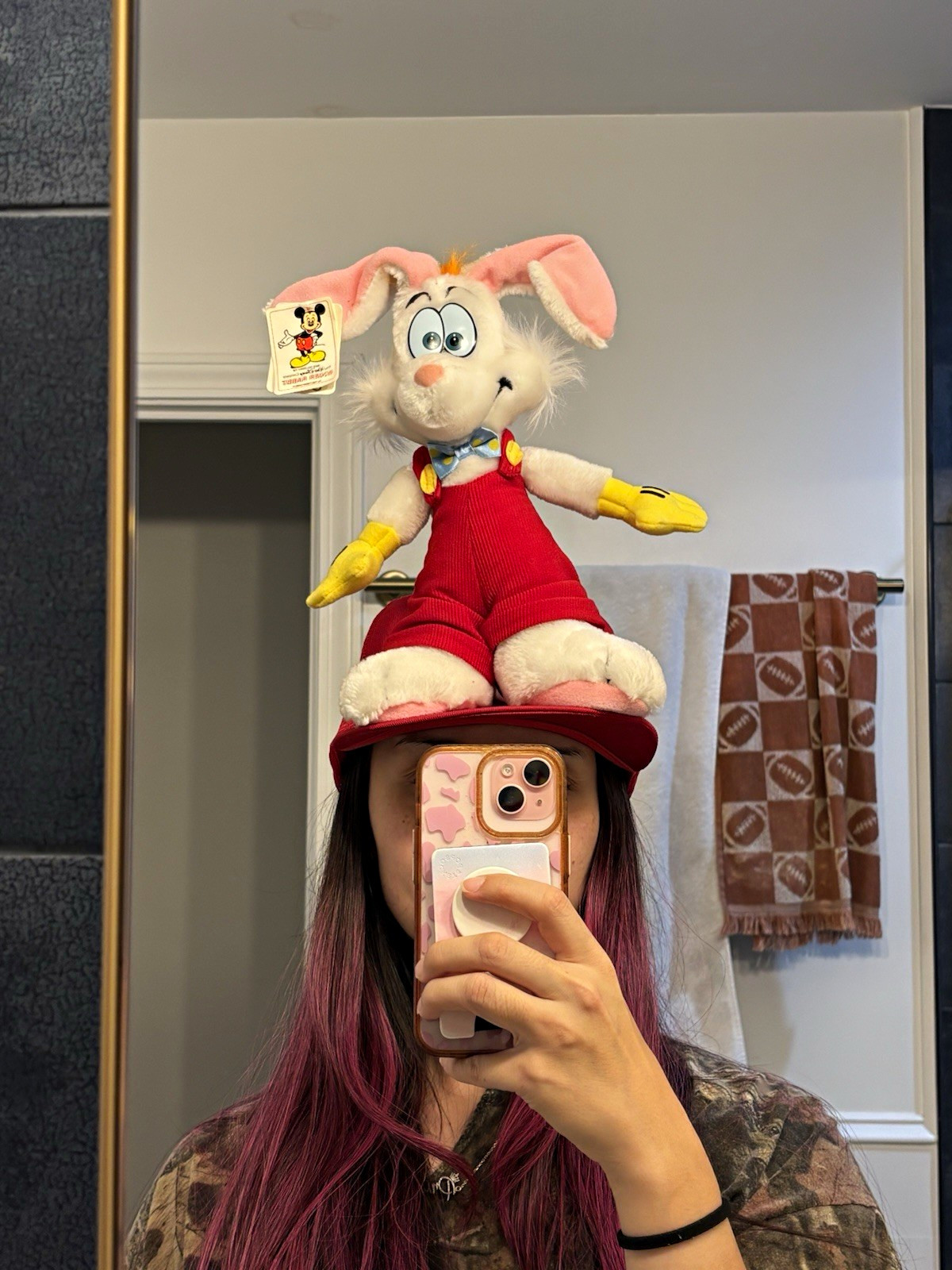 Vintage 1987 Disney Roger Rabbit Plush Trucker Hat Cap Character Fashions USA