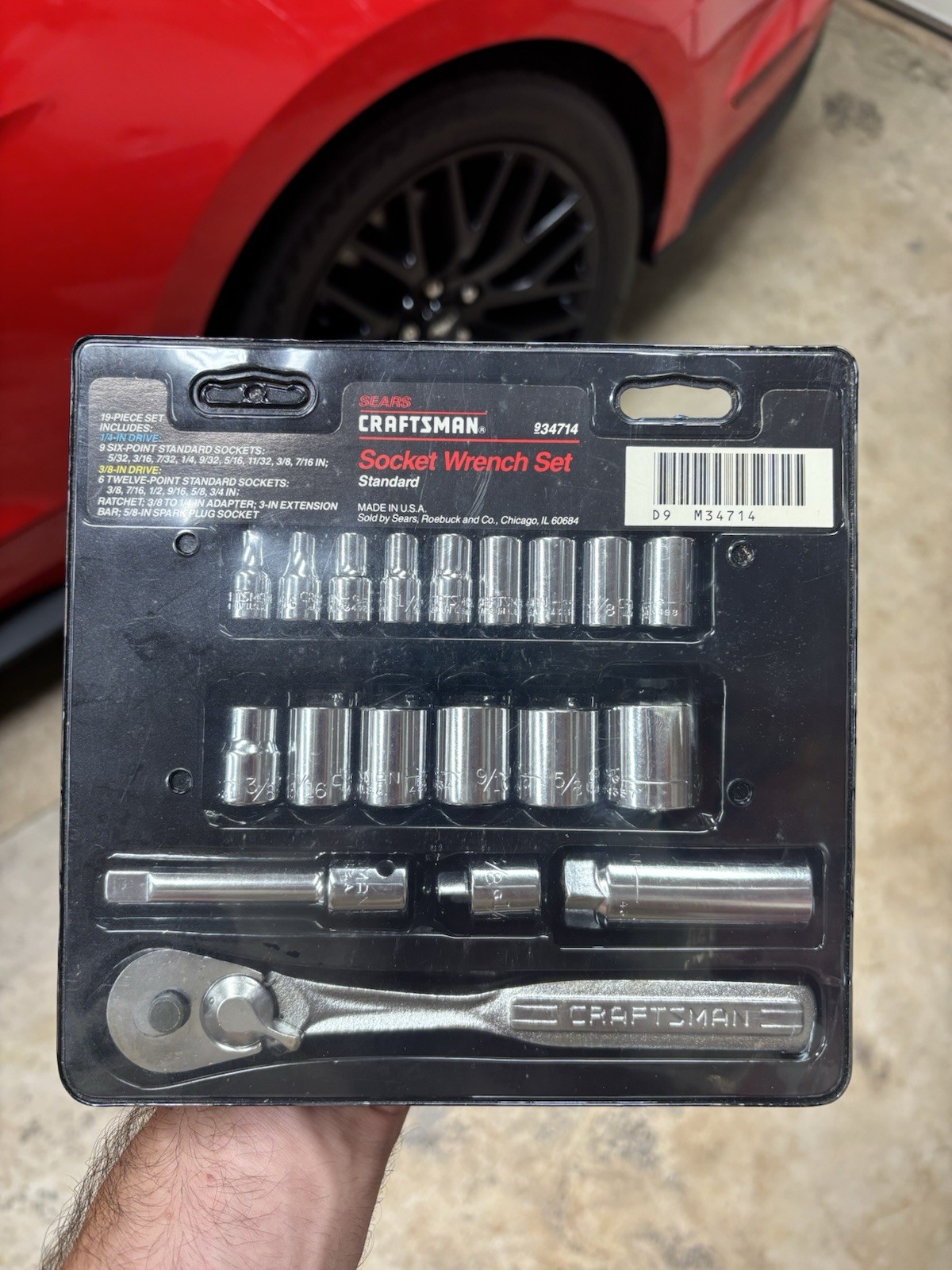 Vintage Craftsman USA NOS 3/8 Socket Set Unopened In Sears Package