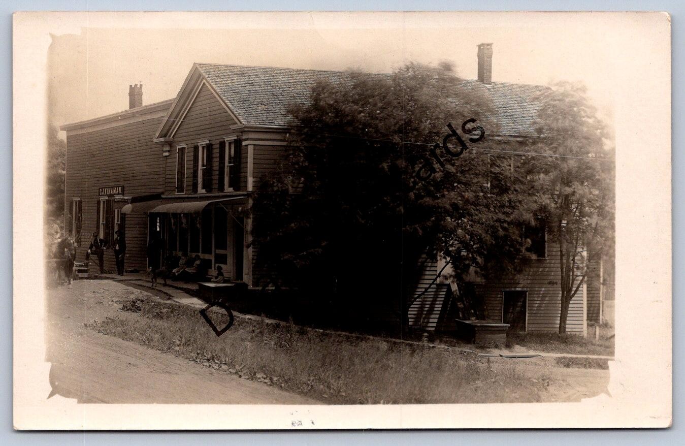 K58/ Dorloo New York RPPC Postcard c1910 C.J. Kinaman Store Building 433