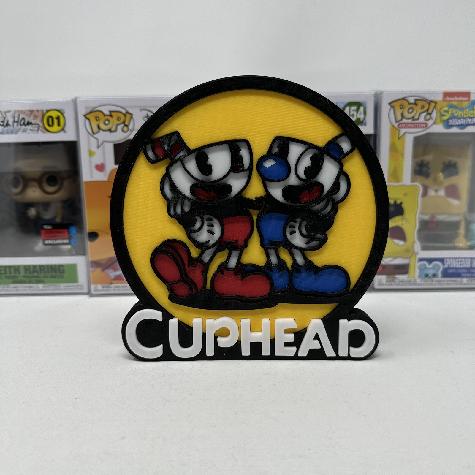 3D Printed CUPHEAD FanSign for your Pops & collectibles