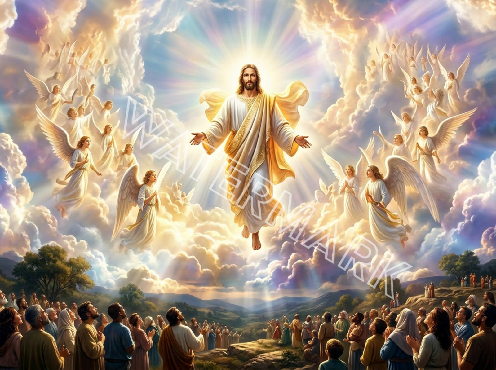 Return of Jesus Christ (Set of 4) Artwork Digital Images Pictures Wallpaper