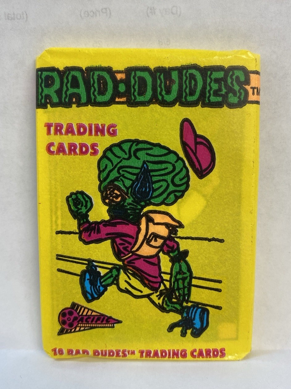 Rad-Dudes 1990 Pacific Trading Card Unopened Wax Pack