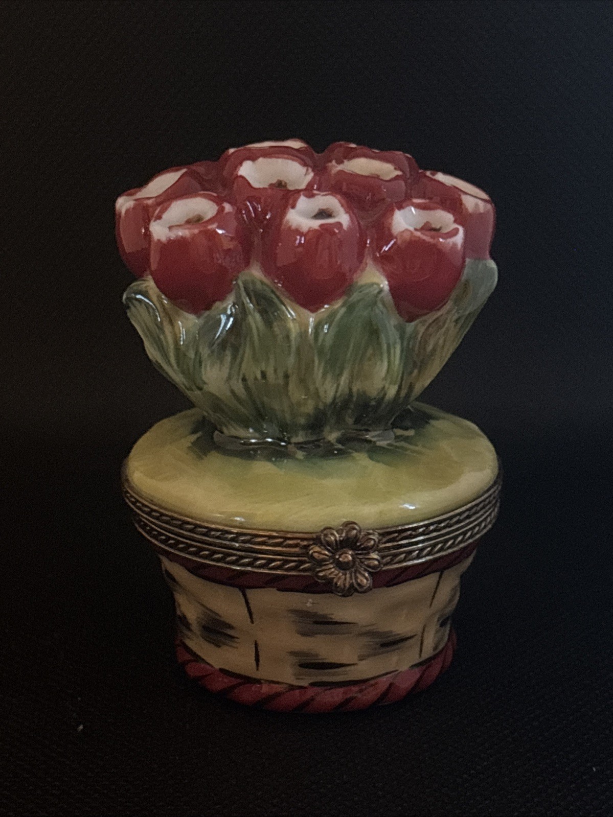 Limoges Tulip Flowers Trinket Box Gorgeous