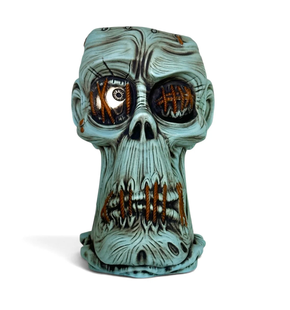2026 Tiki Farm Mr. Collins by Tim Wollweber Gray Blue Matter Tiki Mug