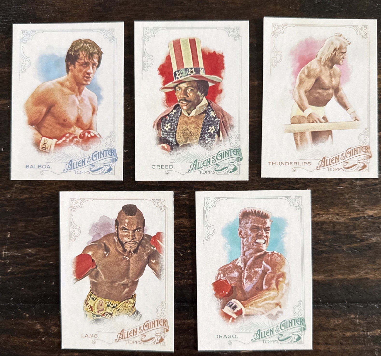 ROCKY BALBOA 2015 Allen & Ginter Full Set Creed, Drago, Lang, Thunderlips -HOGAN