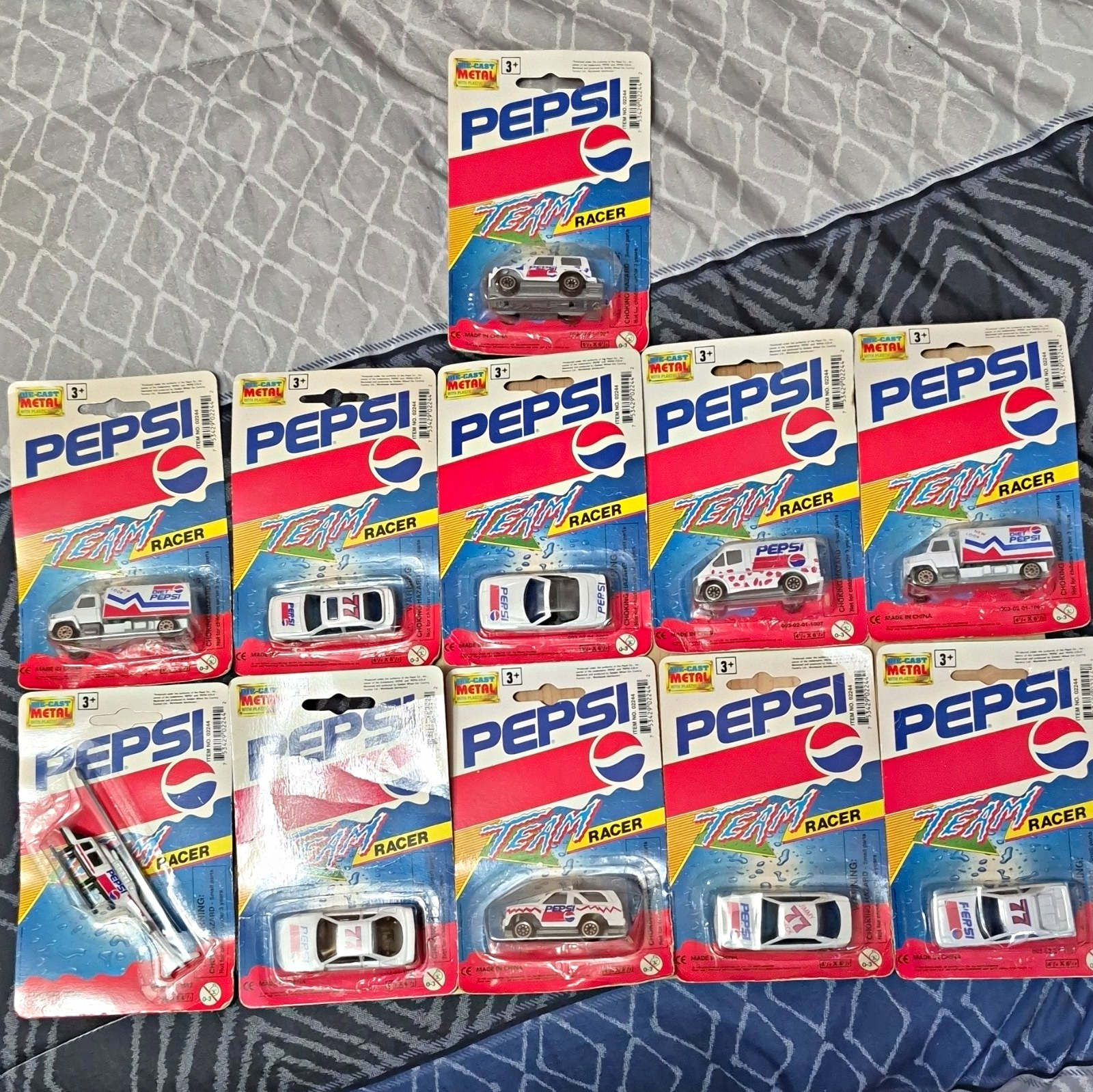1993 Pepsi Team Racer Die-Cast Toy Vehicle Lot of 11 Sealed In Box