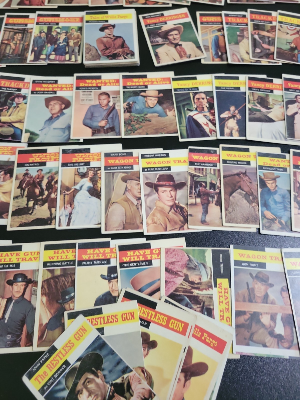 1958 Topps TV Westerns Gunsmoke Near Complete Set 70/71 W/ Steve McQueen