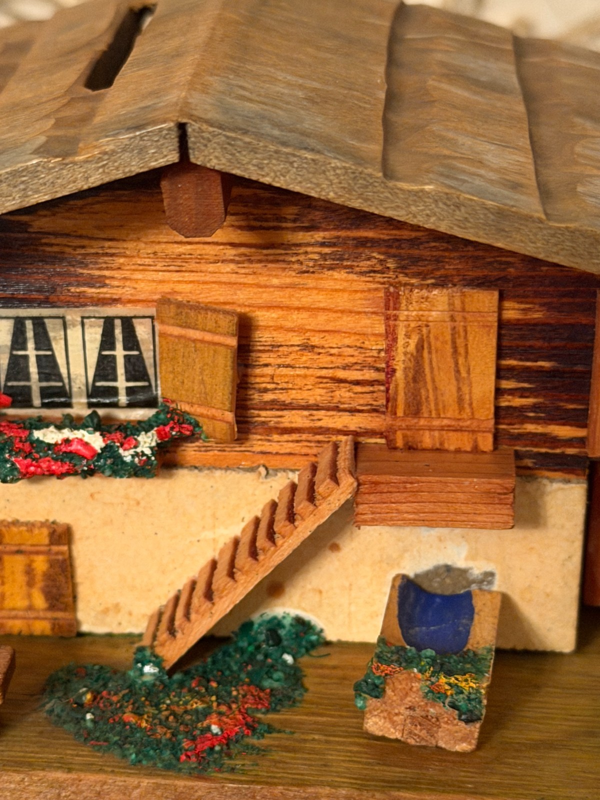 Vintage Wooden Chalet Piggy Bank