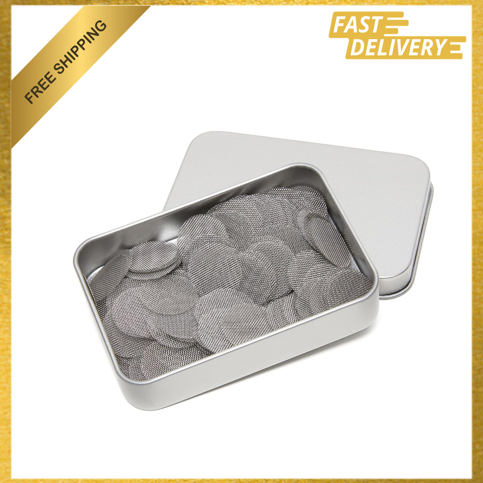 400pcs Pipe Screens 1/2 Inch Stainless Steel Replacement Filters with Metal