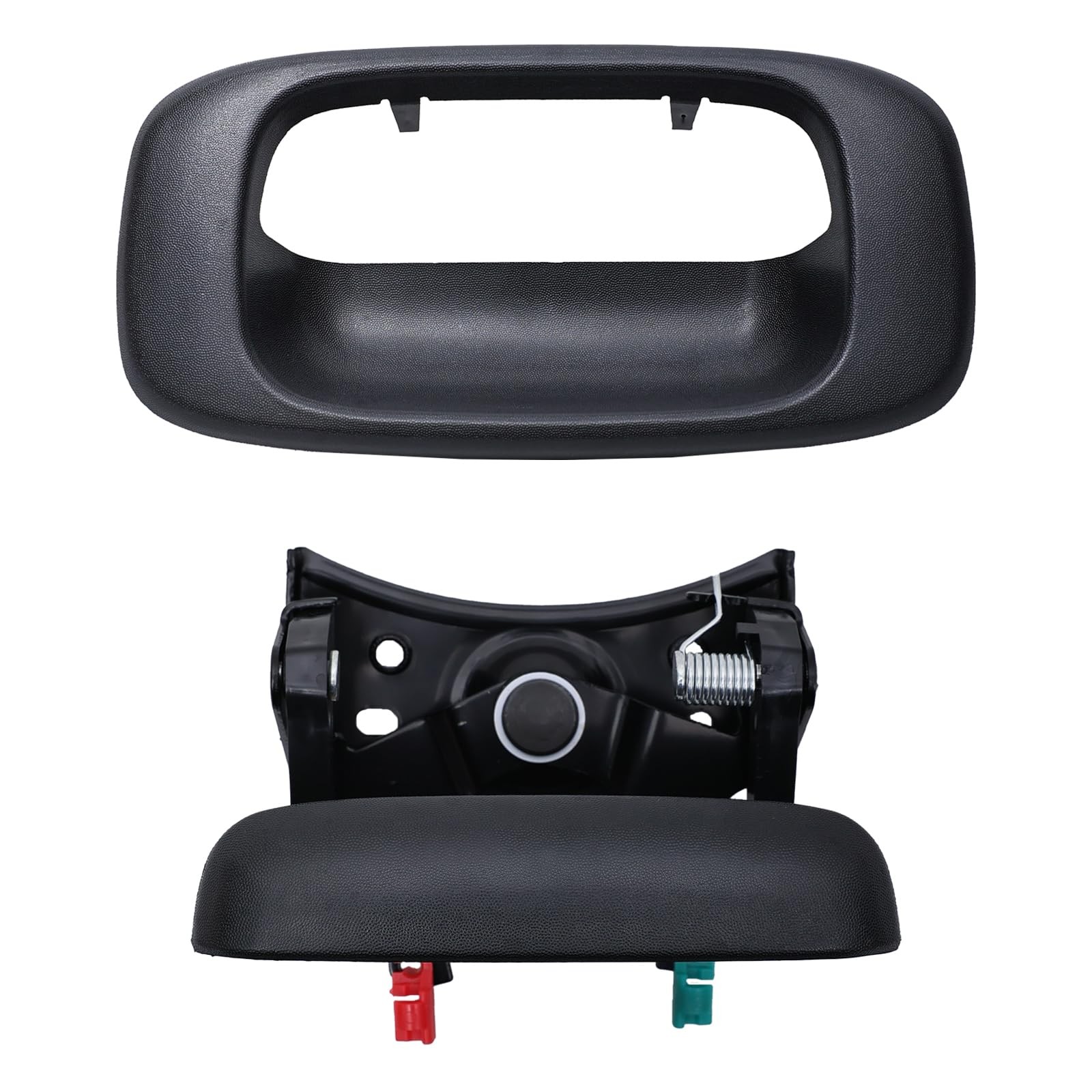 Premium Tailgate Handle Latch and Bezel Trim with Rod Clips, Fits for 1999-2007