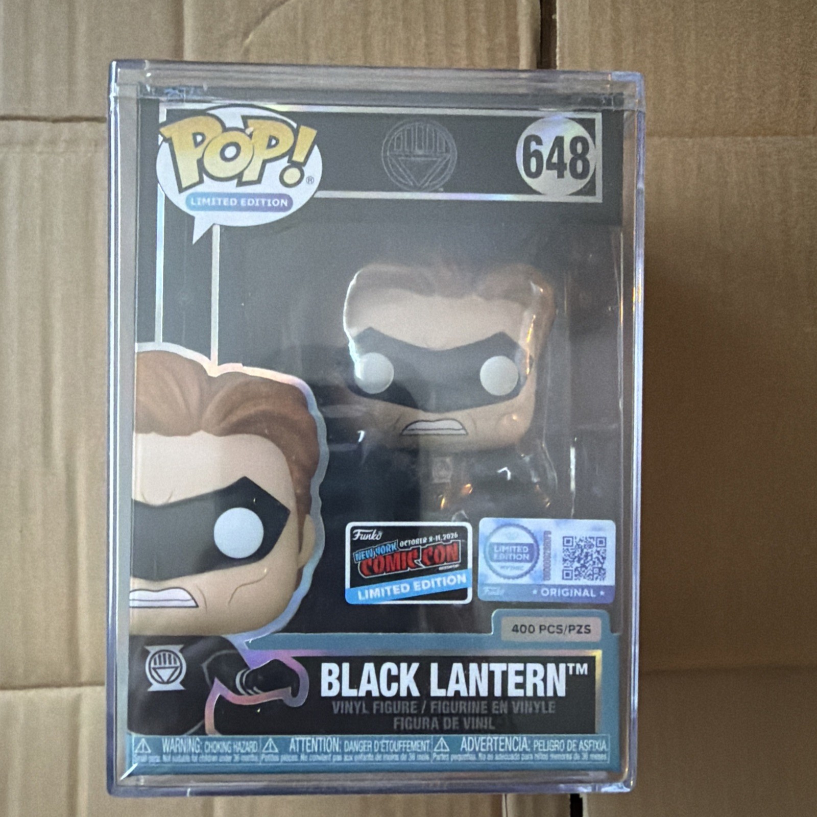 NYCC 2026 FUNKO MYTHIC POP BLACK LANTERN 648 Official Con Sticker LE400 IN HAND