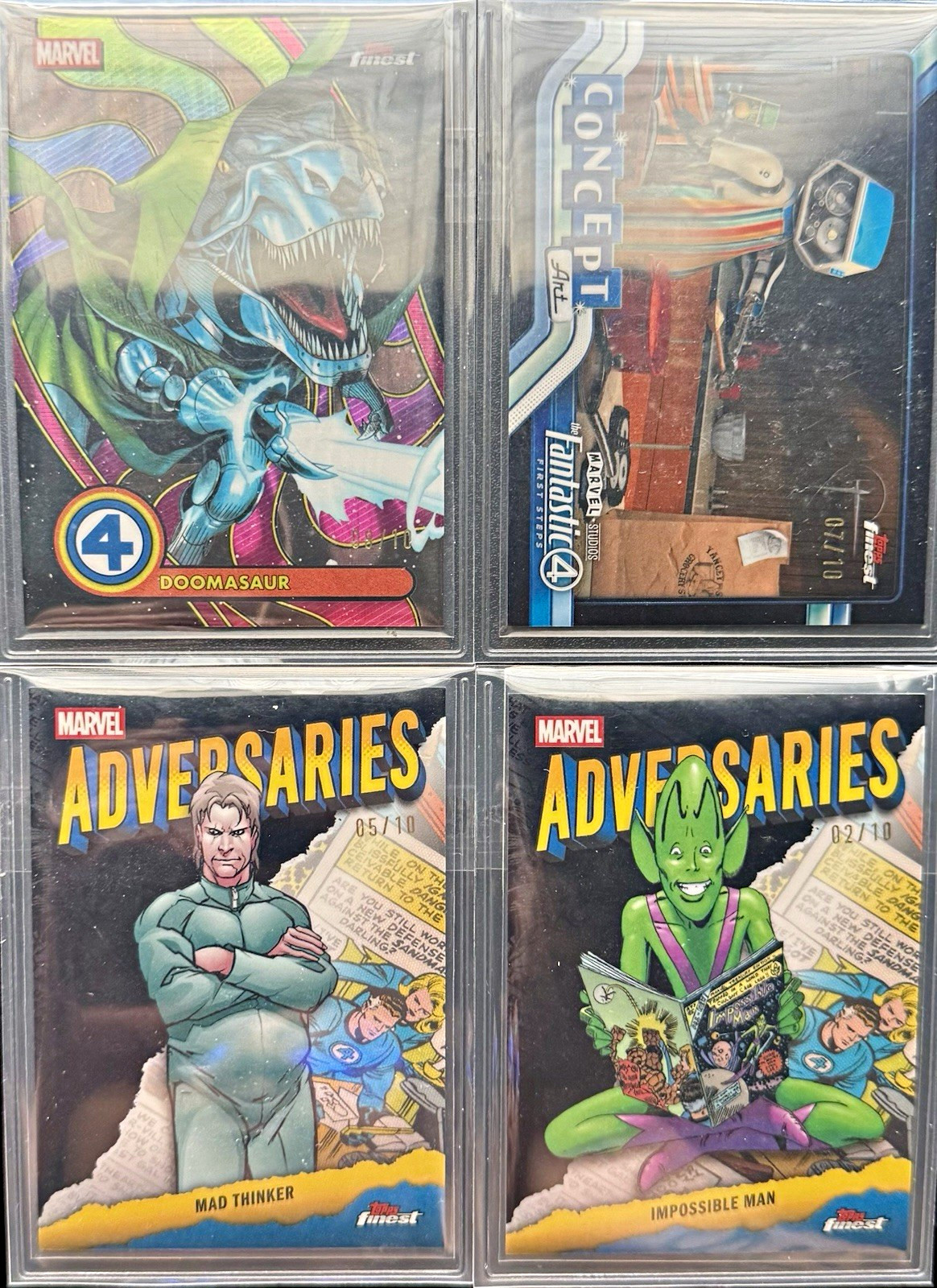 2026 Topps Finest FF Black /10 Lot Doomasaur Impossible Man Mad Thinker SSP