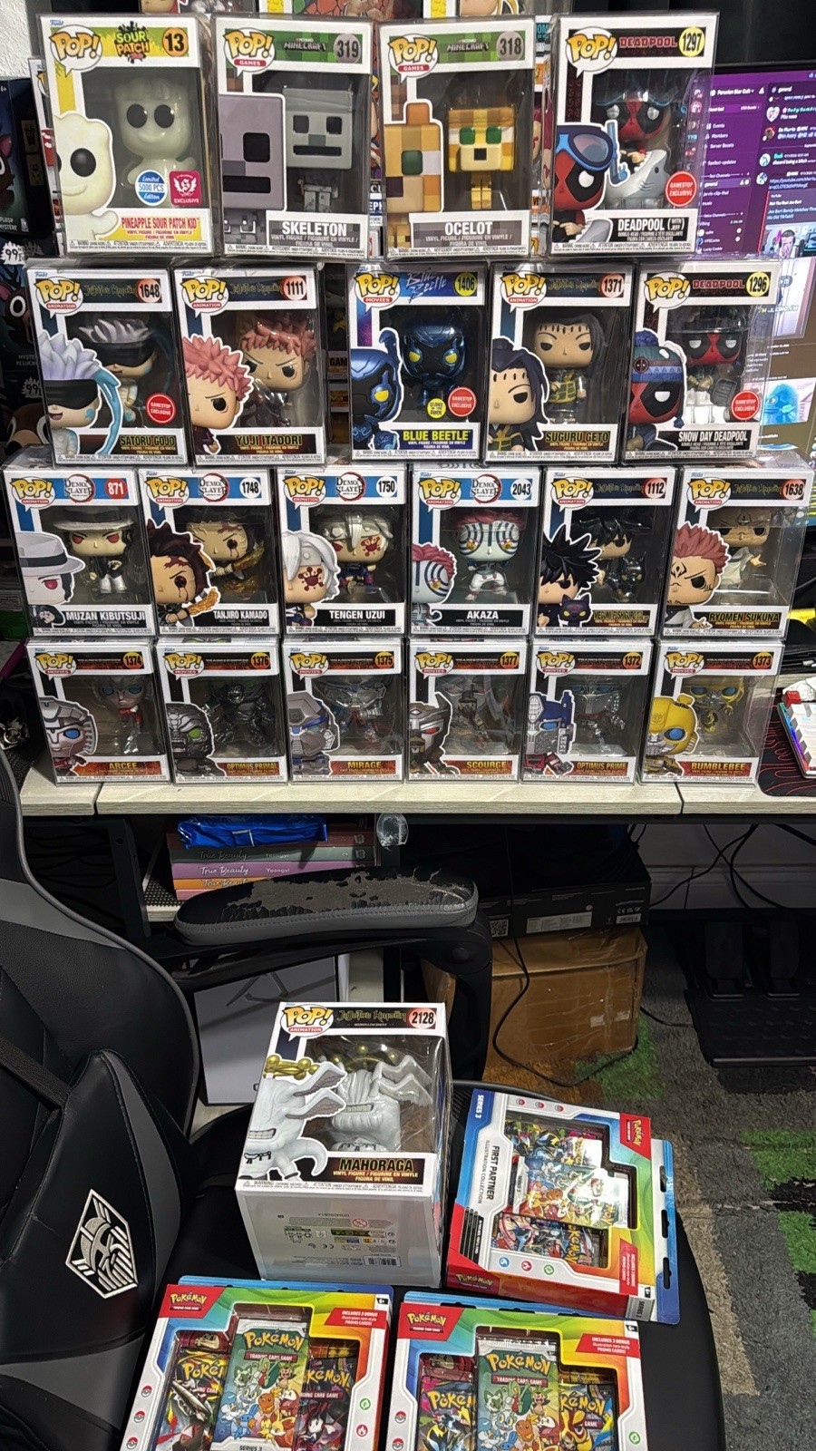 Funko Pop Vinyl Mixed Lot Pokemon/ Sour Patch/Minecraft/Deadpool/Gojo/ Others