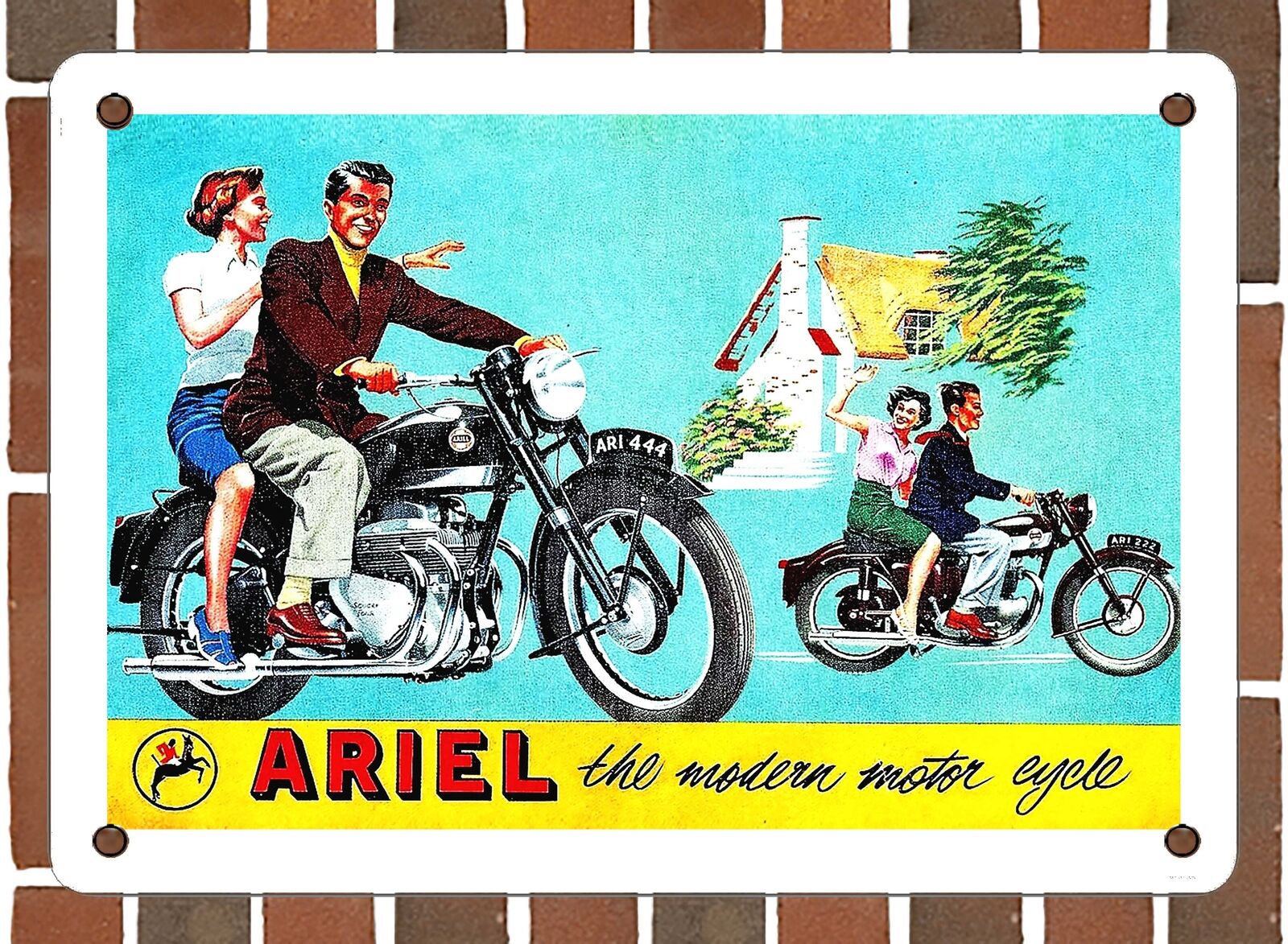 METAL SIGN - 1954 Ariel the Modern Motorcycle - 10x14 Inches
