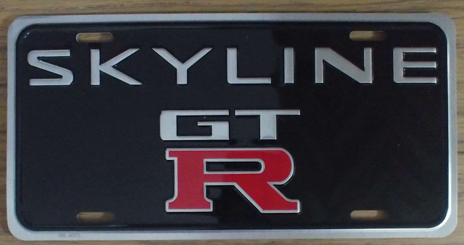 Vintage Skyline GTR GT-R License Plate Embossed Metal New Old Stock #2726