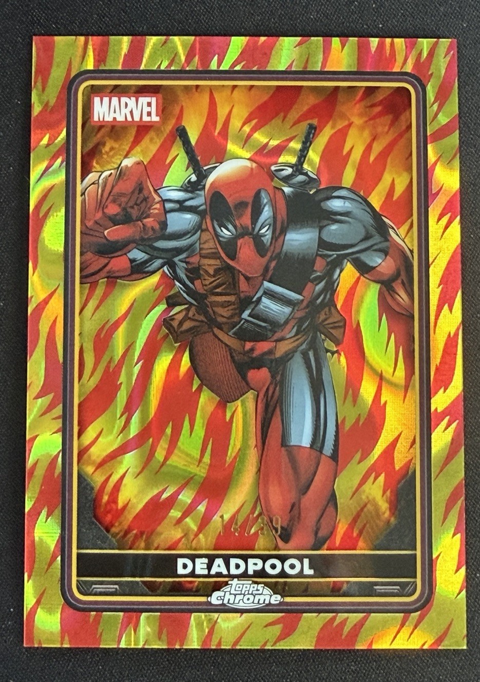 2025 Topps Chrome Deadpool #1 - Human Torch /39 - refractor 