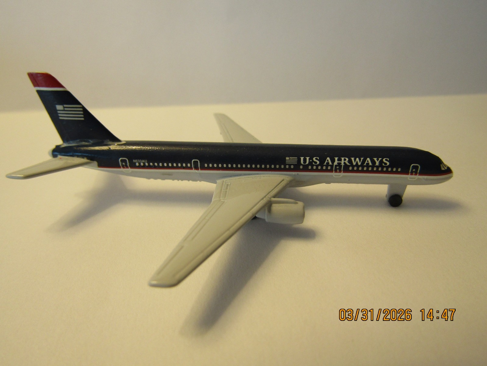 USAirways Flag Livery Die Cast SCHABAK Boeing 757 Model Airplane 908/99 Germany