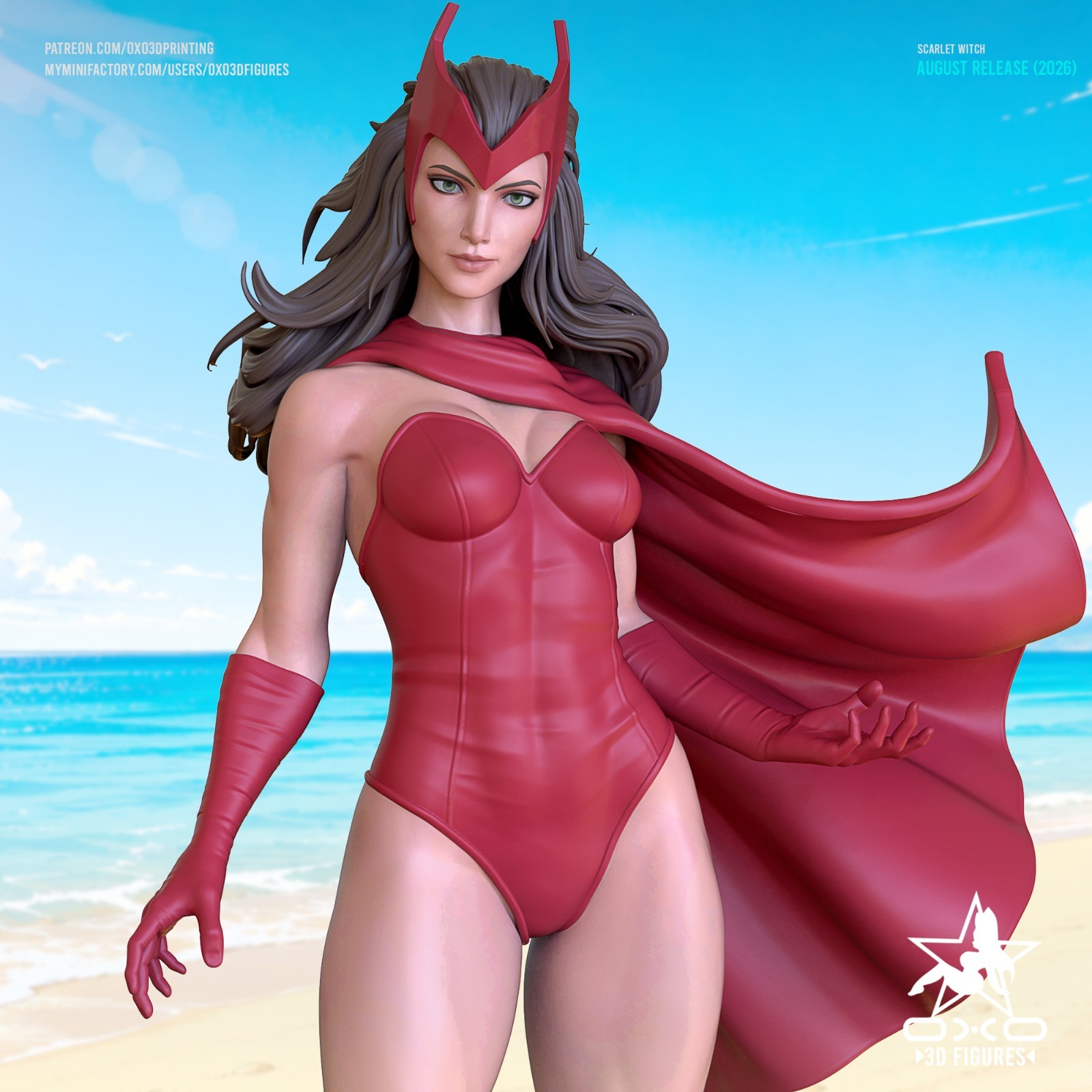 1:6 Scarlet Witch Marvel Fan Art UNPAINTED Resin Garage Kit