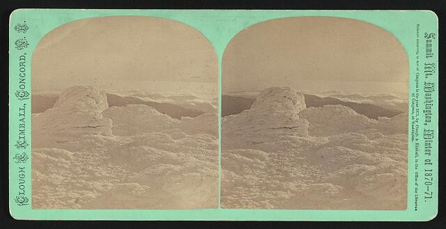 Mount Washington New Hampshire 1870s Snowy Mountain View Stereo Photo