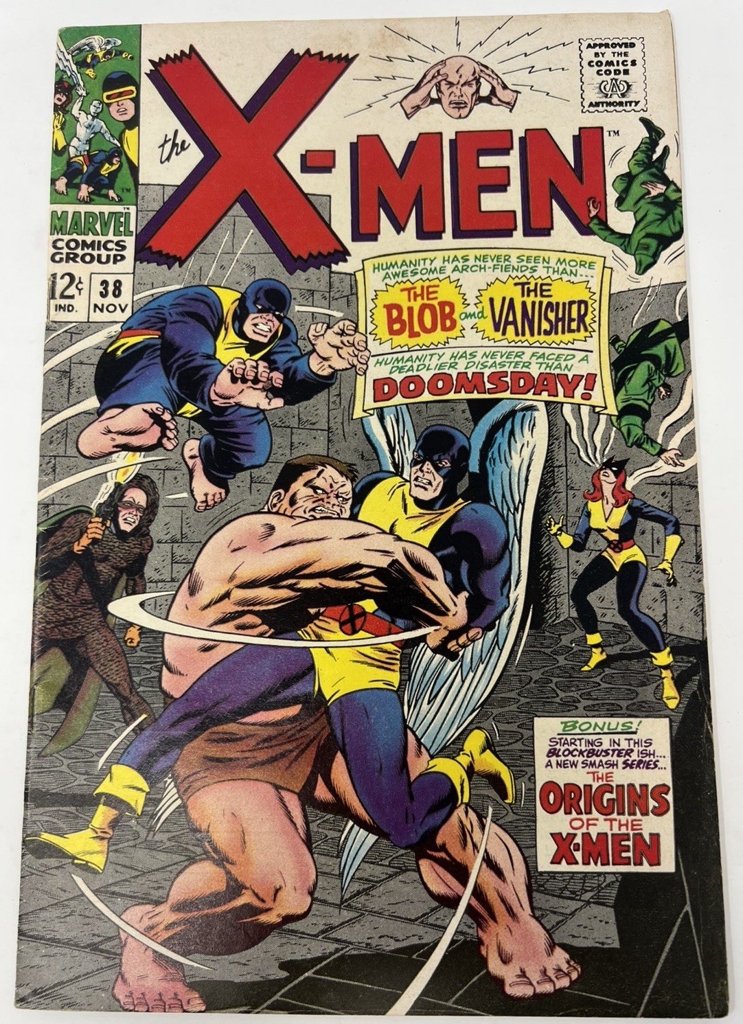 The X-Men #38 Vintage 1967 Marvel Comics Group Book The Blob & The Vanisher