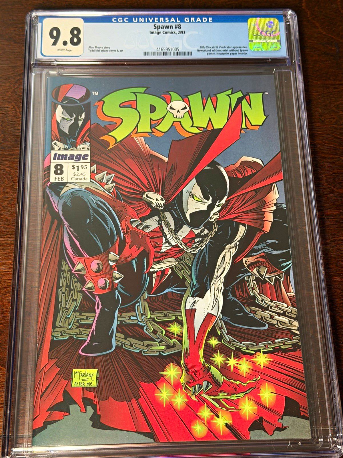 FREE SHIPPING Spawn #8 CGC 9.8 Newsstand Variant Comics 1993 Todd McFarlane