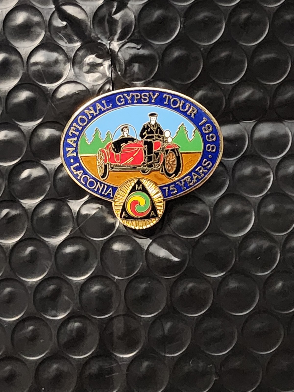 Vintage AMA 1998 LACONIA NATIONAL GYPSY TOUR GREAT FOR INDIAN HARLEY VEST PIN